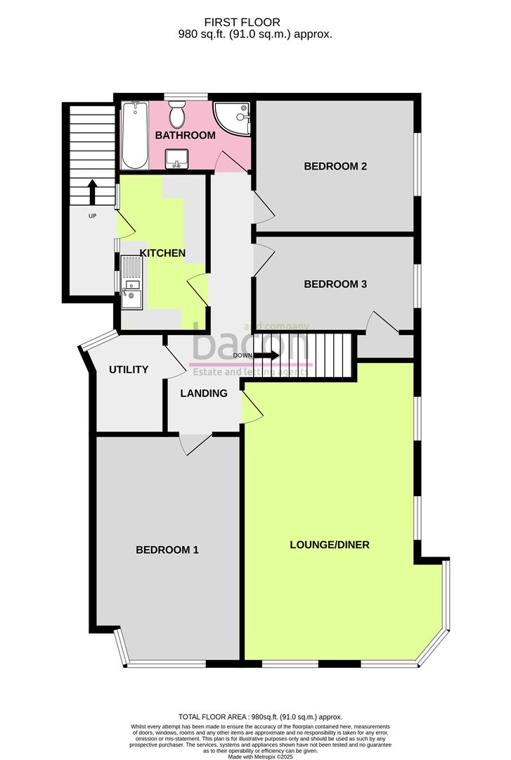 Floor Plan | Flat - Purpose Built | The Acre Close, Worthing, BN11 | For Sale